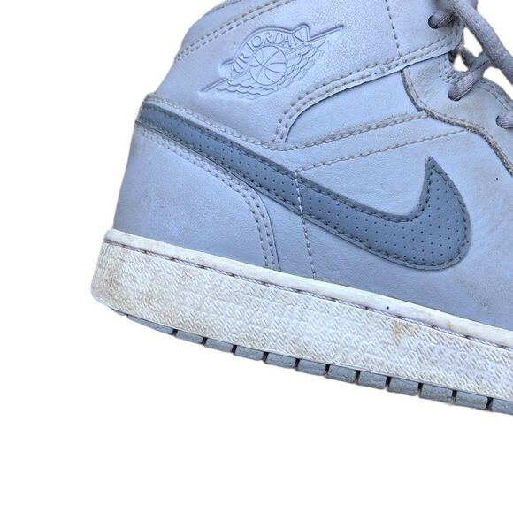 RARE Nike Air Jordan 1 Retro Mid Wolf Grey Coll Grey Size 5.5 - Picture 9 of 16